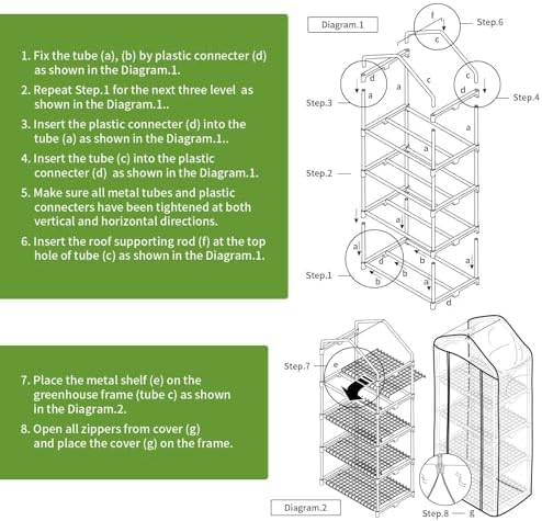 4 tier mini greenhouse - portable indoor outdoor on a desk or shelf