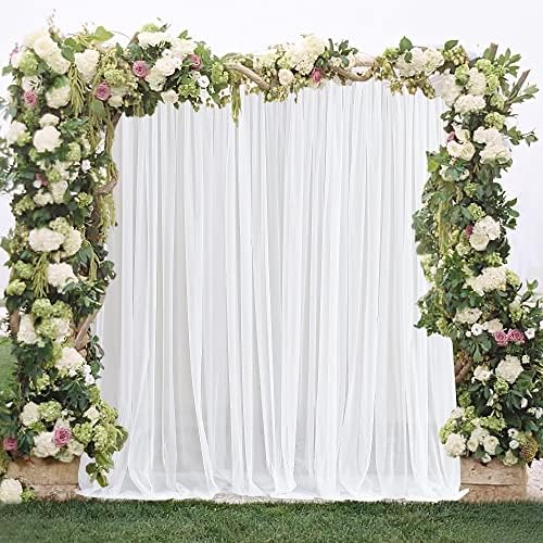 ryb home mosquito netting outdoor curtains for patio, close-up detail
