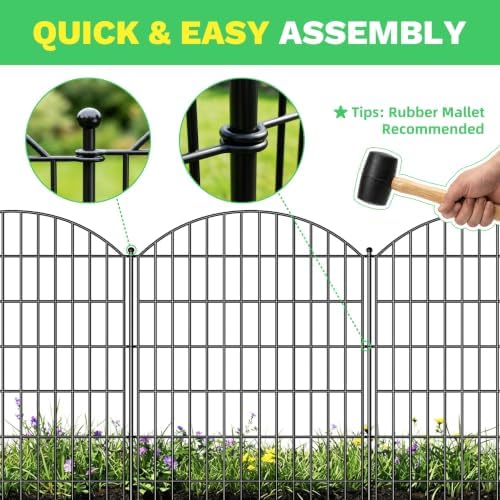 toolterritary 5 panels arched no dig decorative garden showing dimensions