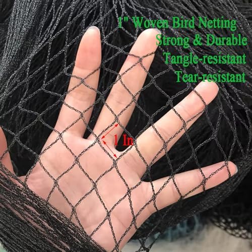 bird netting for chicken coop 50x50 ft, 1" shown in use