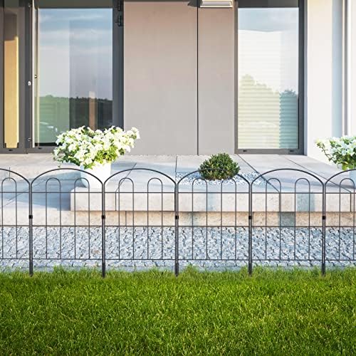 decorative garden fence 24in x 30ft, flower bed shown in use