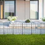 decorative garden fence 24in x 30ft, flower bed shown in use