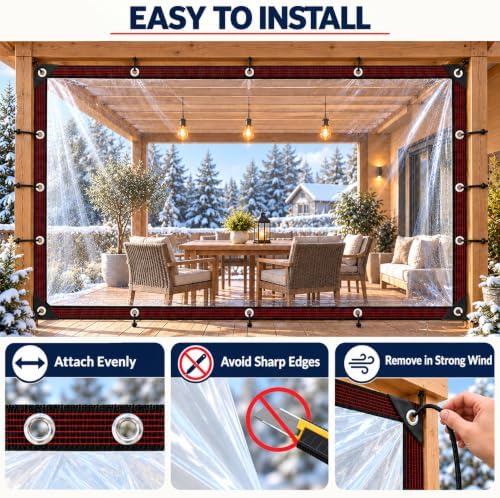 surfstar clear tarp with grommets 10x10 ft,10 mil on a desk or shelf