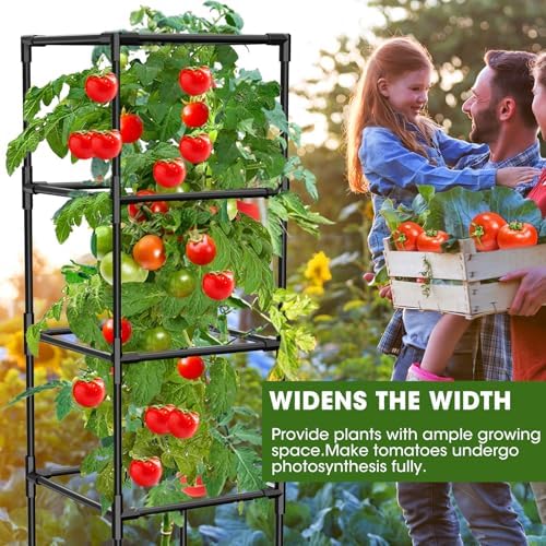 tomato cages, square tomato plant stakes support cages showing dimensions