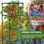 tomato cages, square tomato plant stakes support cages showing dimensions