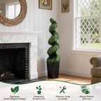 mavis's diary 5ft artificial spiral topiary trees, set, package contents