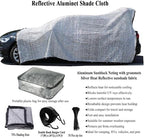 70% 12x25 ft aluminet shade cloth for car shown in use
