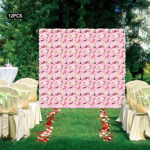 flower wall panels 3d flower wall backdrop, 12pcs, side view