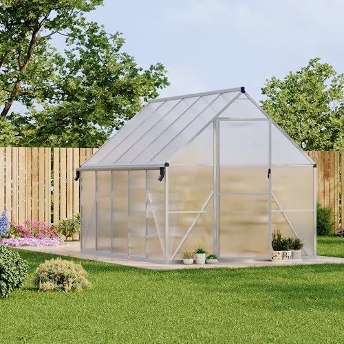 8'x10' aluminum-framed polycarbonate greenhouse, heavy duty polycarbonate greenhouse, view 9