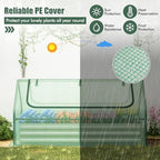 giantex galvanized steel raised garden bed with mini, side view