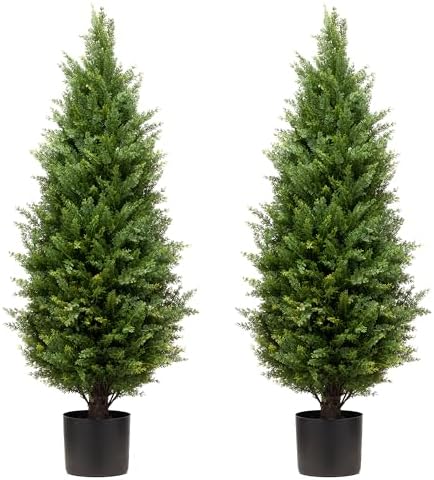 3ft artificial topiary trees artificial cedar trees uv, main product view