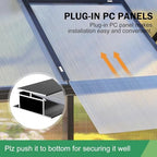 10x24 ft polycarbonate greenhouse large heavy duty aluminum showing dimensions