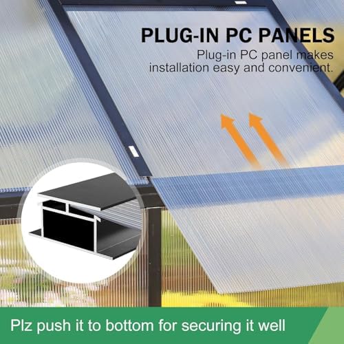 10x20 ft polycarbonate greenhouse large heavy duty aluminum, package contents
