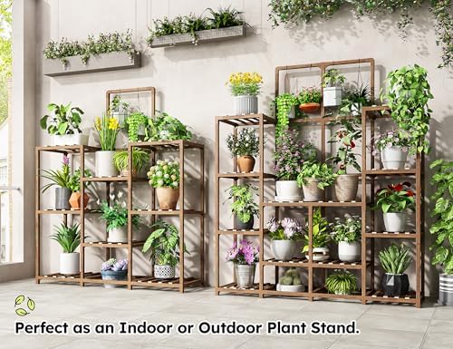 enhomee 47.2" outdoor plant stand with 8-tier for, package contents