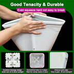 hg7x7sw 7"x7" square white pot, 9" tall pack, side view