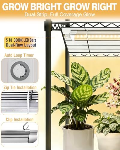 pyy indoor greenhouse with grow light - 6 showing dimensions