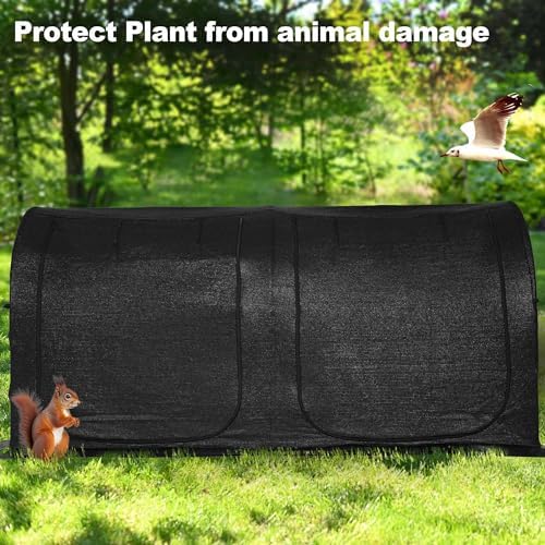 large tunnel 8.2'x4' sunshade cloth gardening net,easy set showing dimensions
