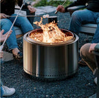 solo stove basecamp 24" fire pit w/stand | showing dimensions