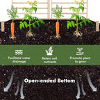 costway raised garden bed with 2 planter boxes, front angle view