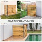 vingli 54" x 39" wooden privacy fence for, front angle view