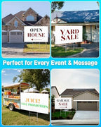 mulctun 24"x36" 5mm blank yard signs with stakes,4pcs, front angle view