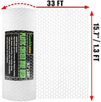 upgraded 15.7in x 33ft abs plastic chicken white, close-up detail