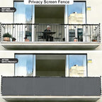 coolboys 3'x9' dark grey balcony privacy screen fence, side view