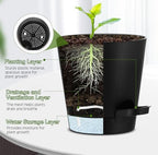 baderke 6 sets wall planters for indoor plants, close-up detail