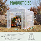 crown shades walk-in 8x6 pop up portable greenhouse,white shown in use