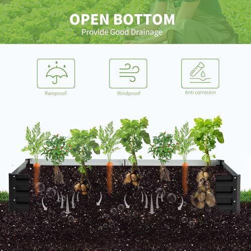 docred garden bed with pvc cover, 72.8" x, package contents