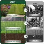 no dig garden fence panels, dog fence outdoor, close-up detail
