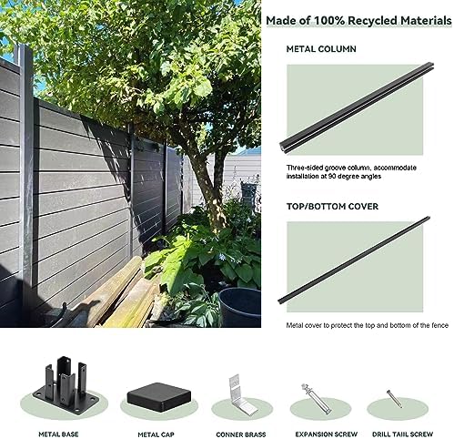 mondaria privacy fence panels for outside,6ft(w) x 6ft(h), close-up detail