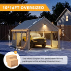 10x16 carports heavy duty, portable single car port shown in use