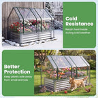 giantex 4x2x3 ft galvanized raised garden bed with showing dimensions