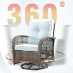 bistro set 3 piece outdoor patio furniture, wicker on a desk or shelf