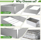 tall 8ft raised beds for gardening, corrugated galvanized, close-up detail
