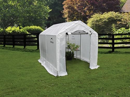 shelterlogic 6' x 8' x 6.5' growit greenhouse showing dimensions