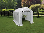 shelterlogic 6' x 8' x 6.5' growit greenhouse showing dimensions