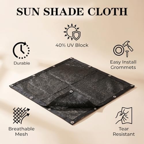 40% shade cloth for garden 14 x20 ft,50pcs shown in use