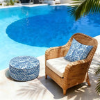 lvtxiii indoor/outdoor inflatable ottoman, all weather round footrest, view 9