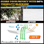 royal shade 4' x 10' white fence privacy, close-up detail