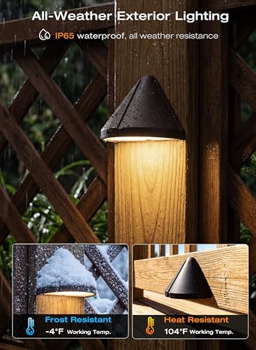 cloudy bay [8 pack] led deck lights low showing dimensions