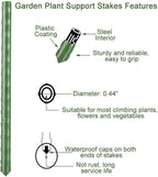 6Ft 72inch Garden Stakes Sturdy Plant Sticks Support Tomato Stakes for Vegetable,Pack of 20