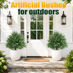 28'' artificial cedar topiary ball trees, 2 set showing dimensions