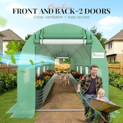 king bird premium 15x7x7ft greenhouse for outdoors, galvanized, package contents