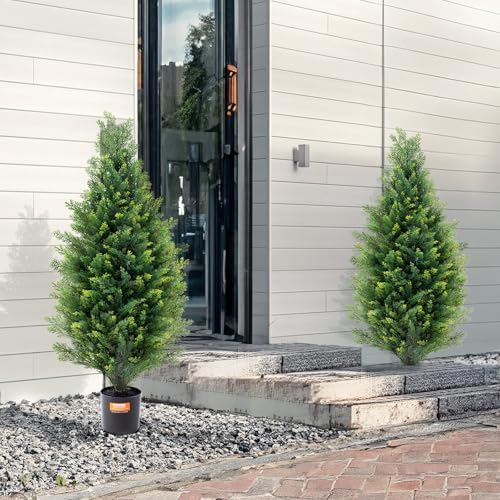 vevor artificial topiary cedar tree, 36 inch tall, view 9
