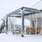 clear outdoor curtains patio double zippers door enclosure, package contents