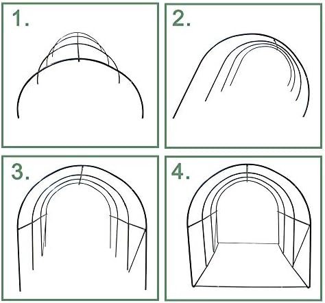 12x7x7 ft large greenhouse hot house, green house, front angle view