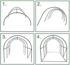 12x7x7 ft large greenhouse hot house, green house, front angle view