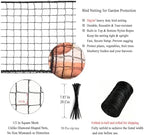 garden netting 7.5x100ft, 1/2" square mesh heavy duty shown in use